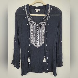 Pure By Exist Embroidery Beach Coverup Sz Small